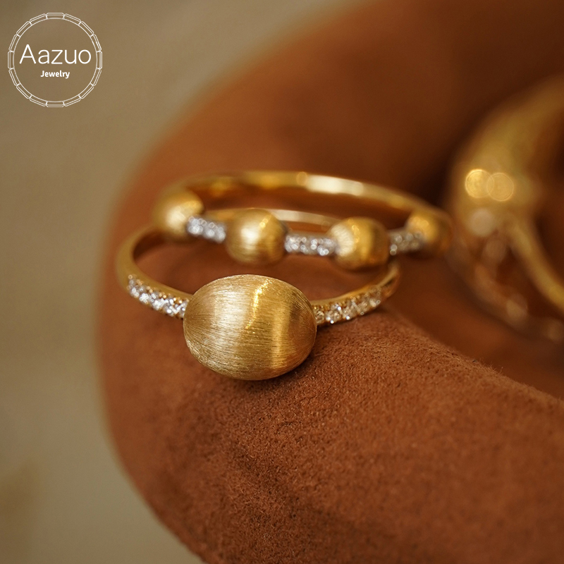 Women'S Fashion Rings Gold - Aazuo Fashion Vintage-Schmuck, echtes 18 Karat