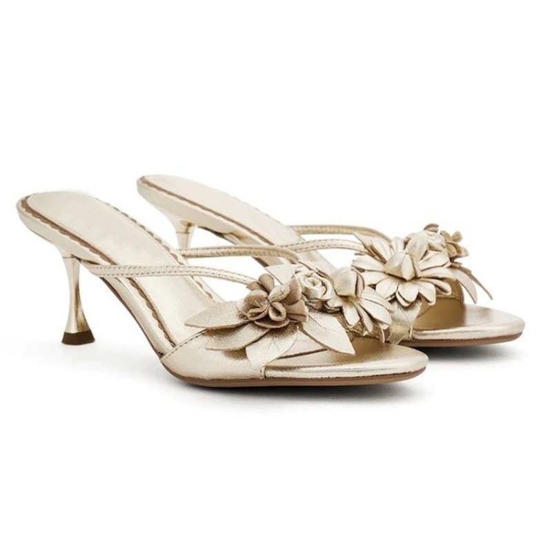 Women'S Fashion Brands - Marken-Damensandalen 2026 Sommer Neue Elegante Blumen-Sandalen