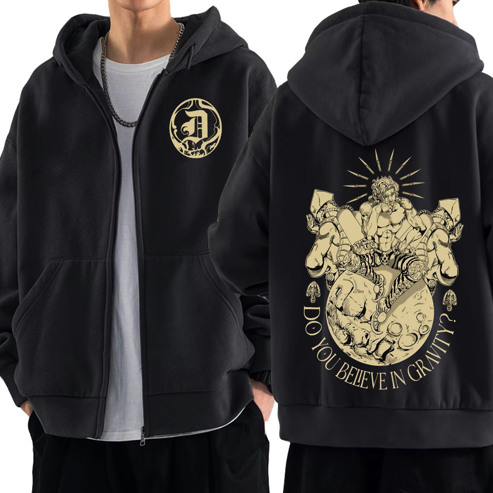 Women'S Fashion Zip Hoodie - Anime Jojo Bizarre Adventure Zipper Hoodies