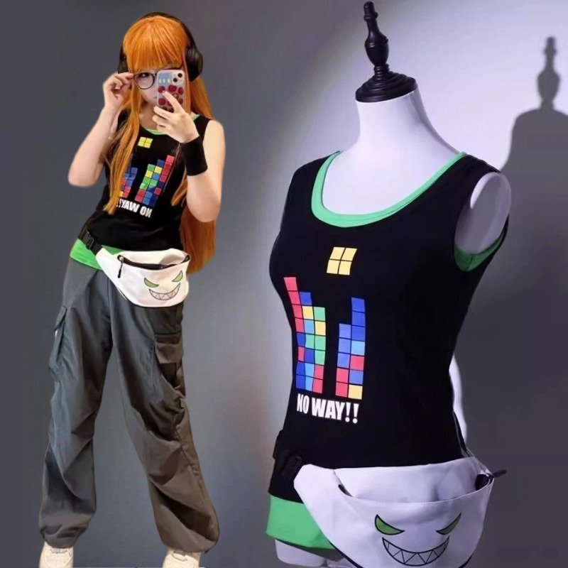 Knitted Vest Women - Anime Sakura Futaba Cosplay Kostüm Ärmellose