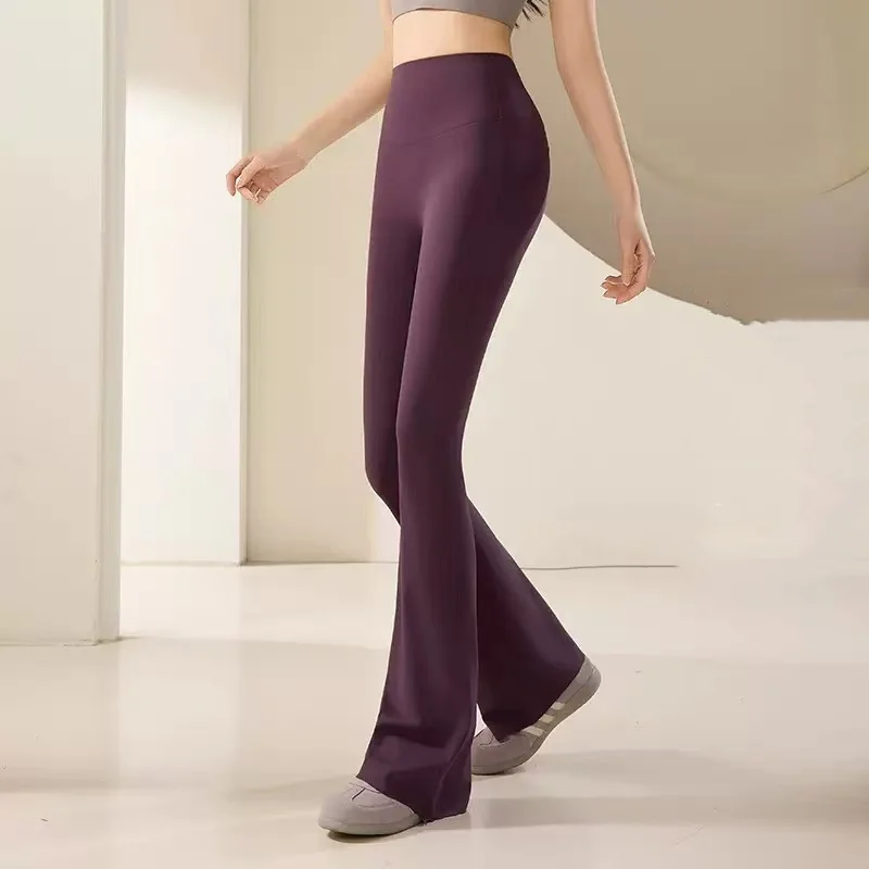 High Waist Leggings - Elastische Sharkskin Fitness-Yogahose mit hoher Taille,