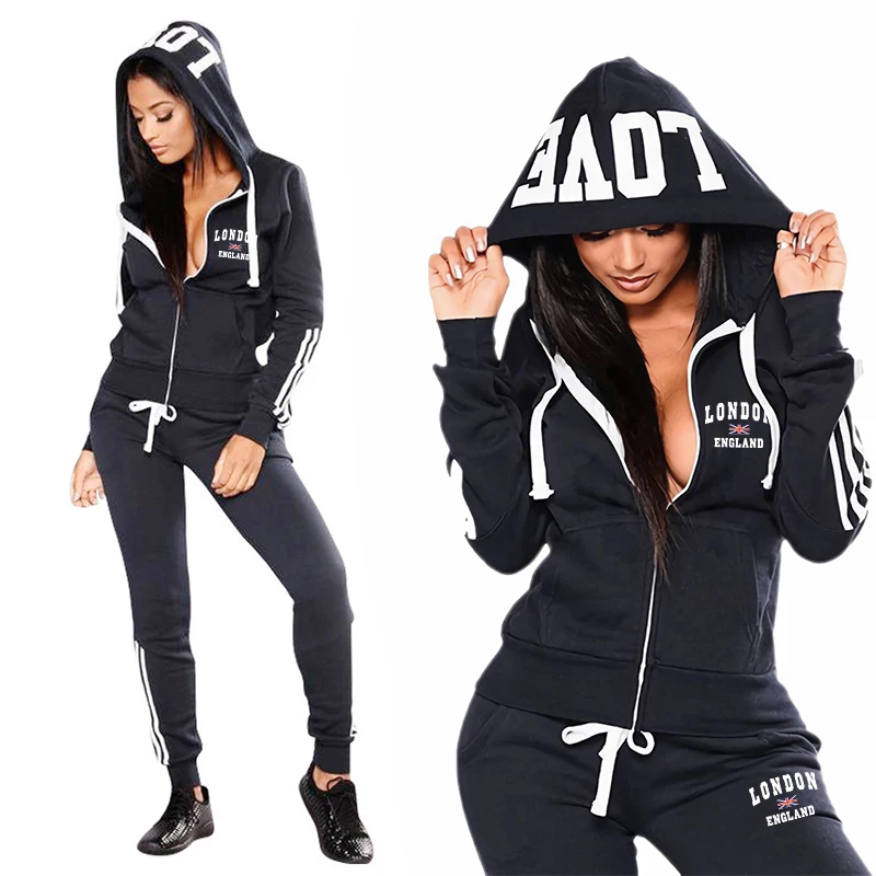 Women'S Fashion Zip Hoodie - Sport, lässig, täglich, hochwertiger Damen-Trainingsanzug, Fitnessstudio,