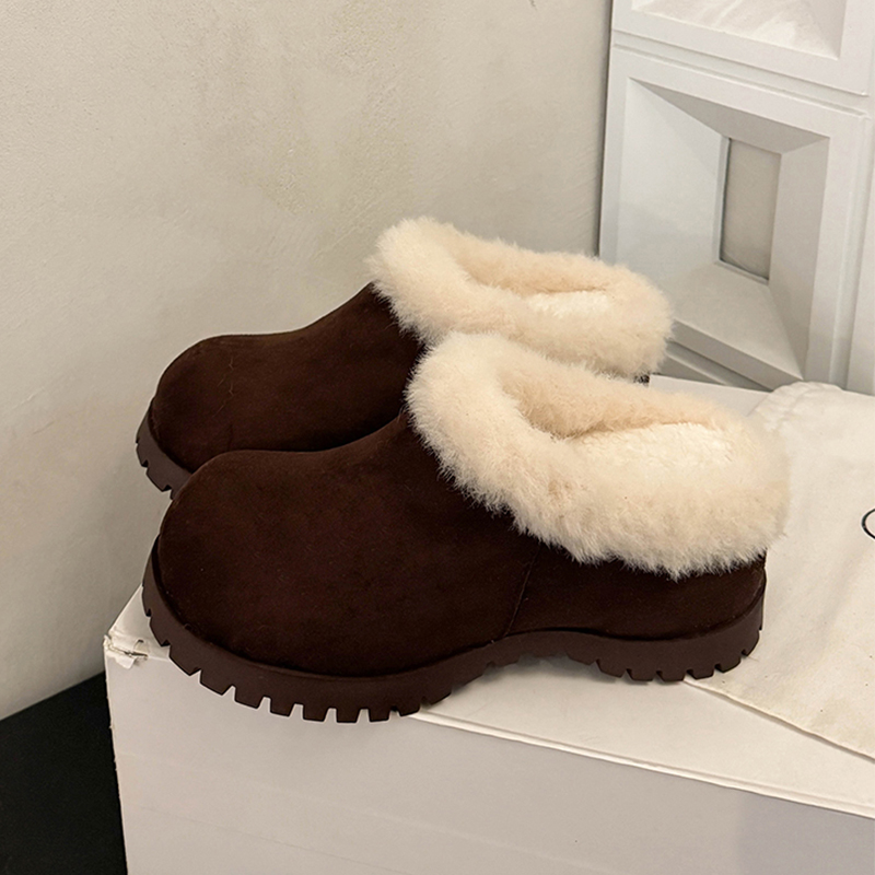Women'S Fashion Winter 2025 - Frauen Flauschige Maultiere Schuhe Wohnungen Hausschuhe