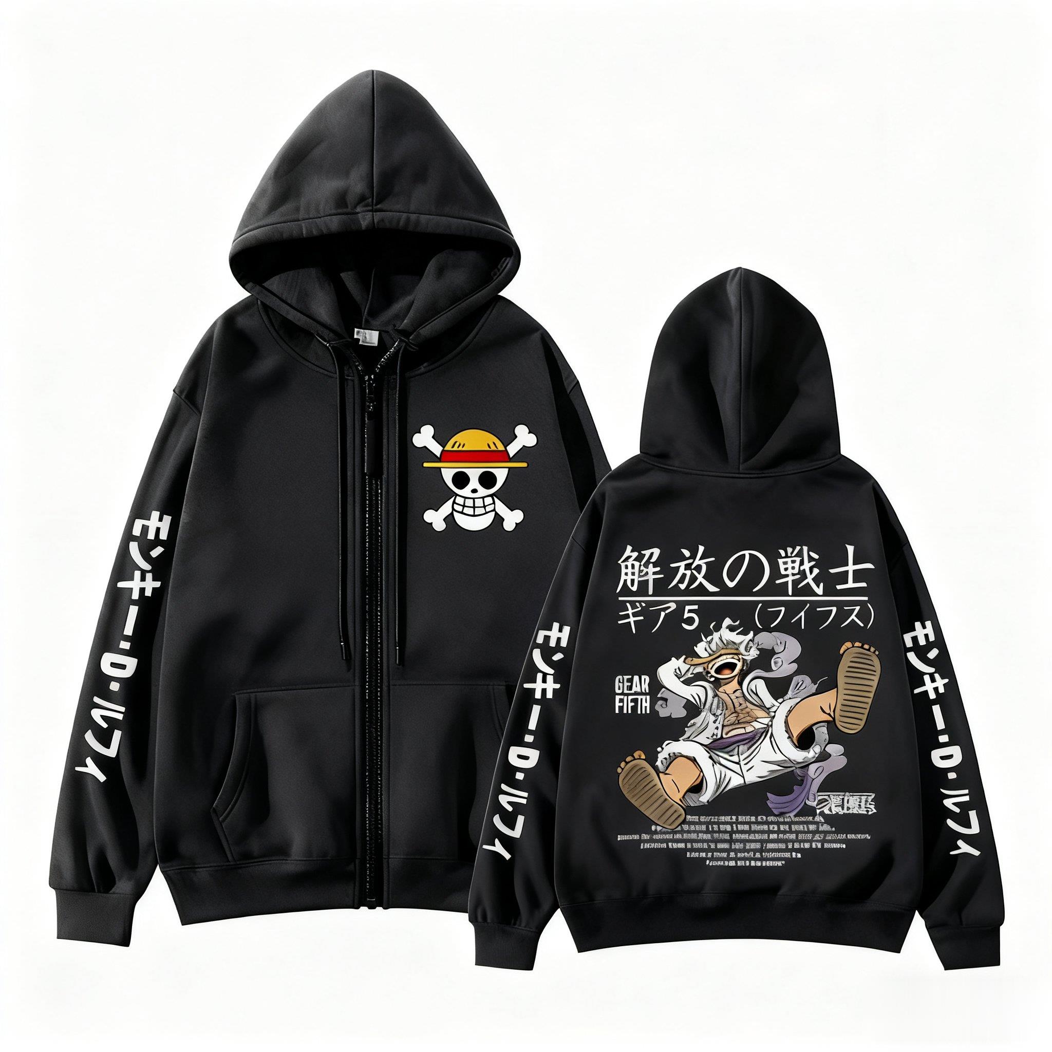 Women'S Fashion Zip Hoodie - Monkey D. Ruffy Gear 5 One