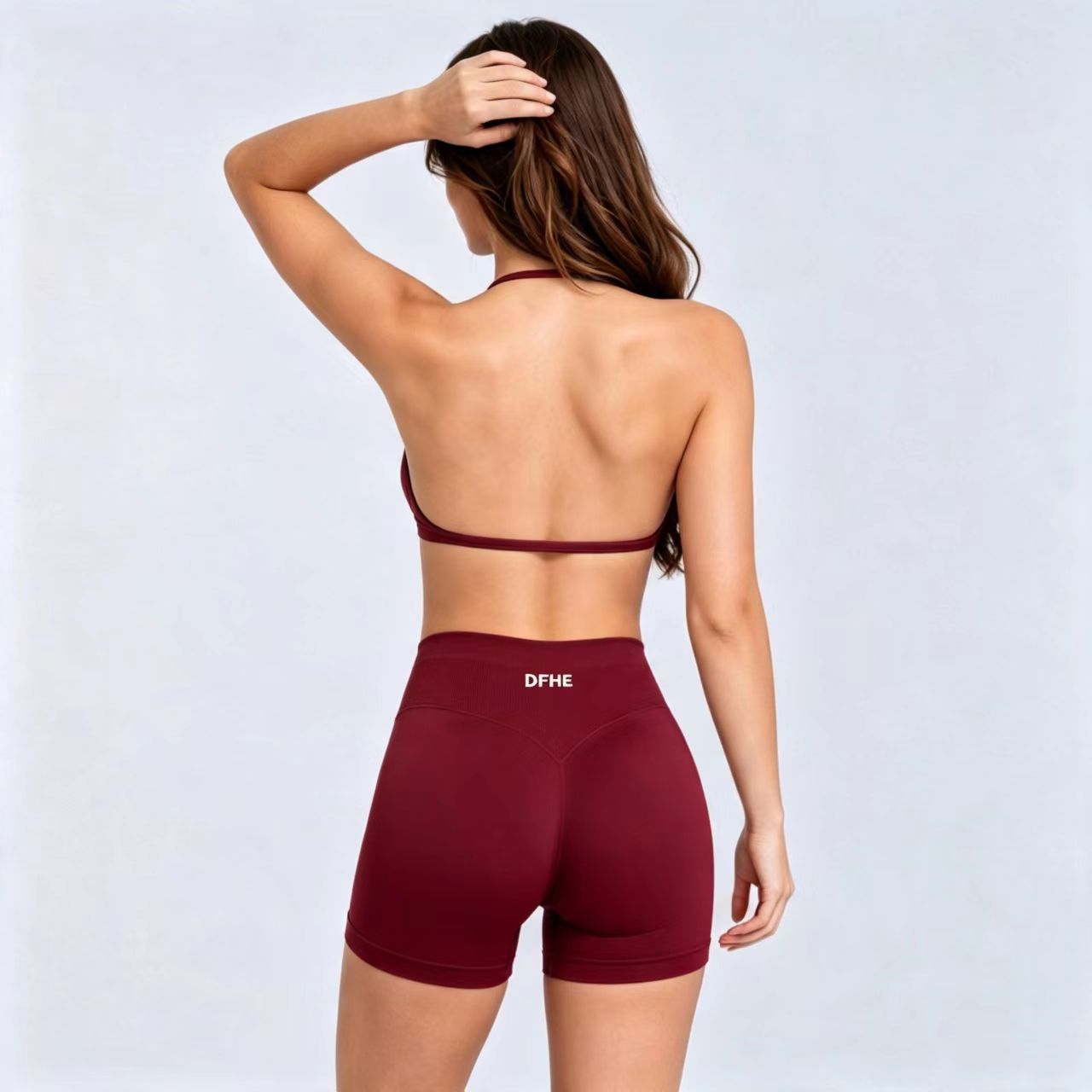 High Waist Leggings - DFHE Damen High-Waist Fitness Workout Yoga