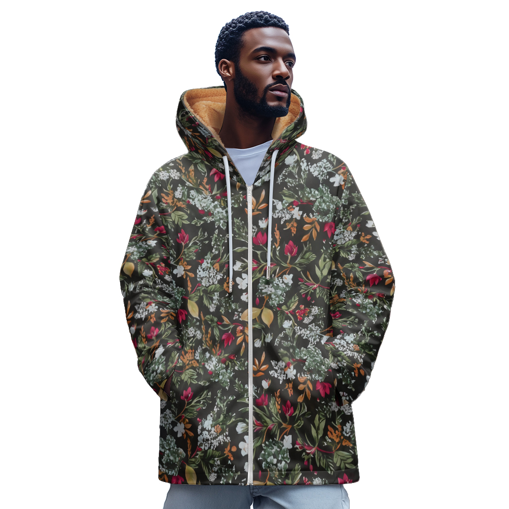 Women'S Fashion Zip Hoodie - Luxus Blume 3D Gedruckt Muster Zip