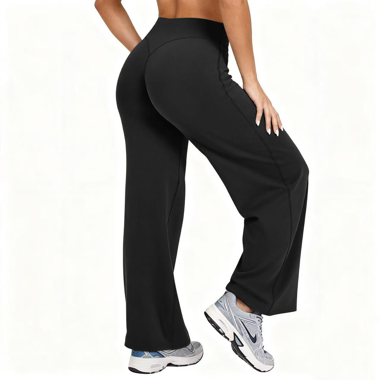 High Waist Leggings - Damen Plus Size Yoga Weitbein-Hose Hohe