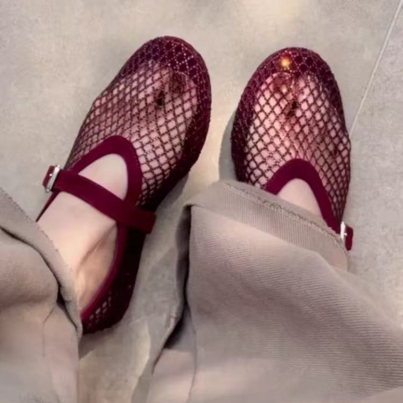 Women Fashion Store - Hohle Strass-Baotou-Sandalen für Damen 2026 –