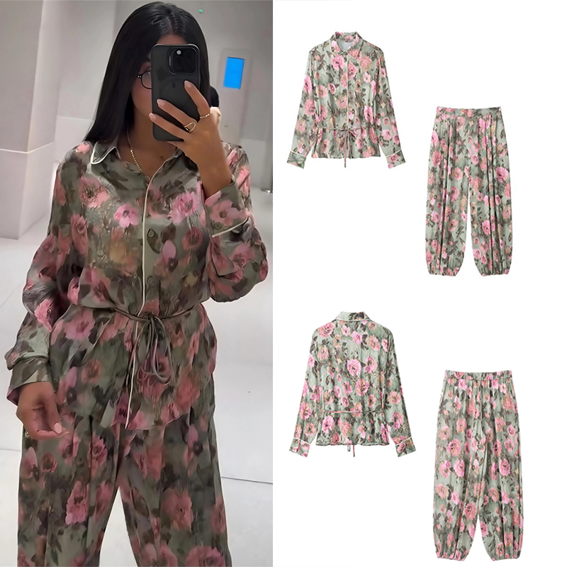 Women'S Fashion Trends Spring 2026 - Guobioziy Damen-Blumendruck-Gürtelset 2026 Frühling-Herbst Neue Edition