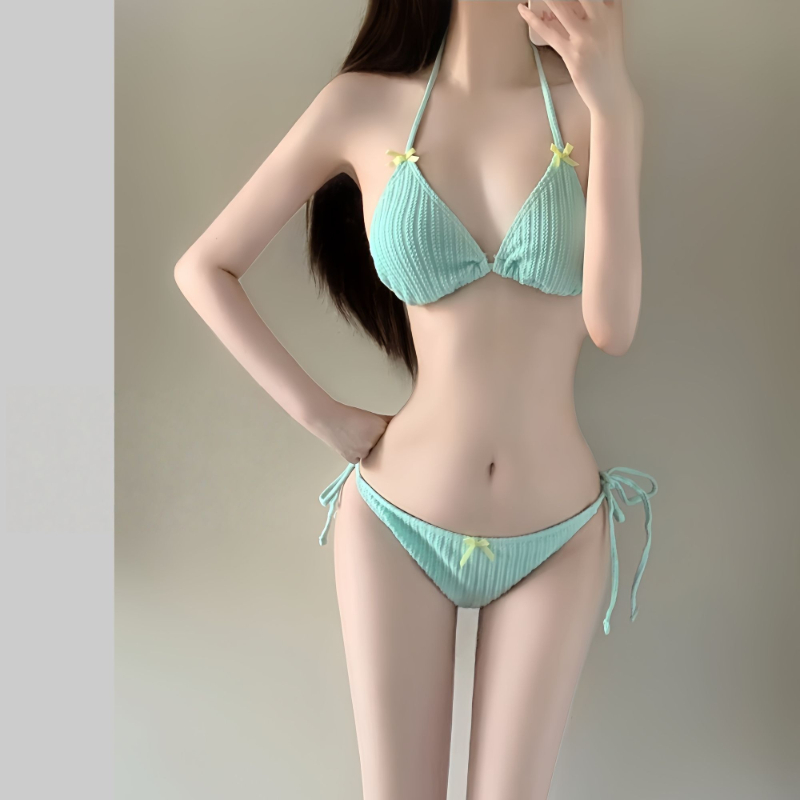 Women Fashion Korean - 2026 Sommer Damen Langarm-Bikini-Set – Koreanische