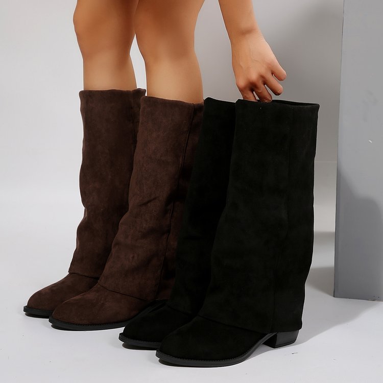 Women'S Fashion Winter 2025 - Frauen Kniehohe Stiefel Herbst Mode Spitz