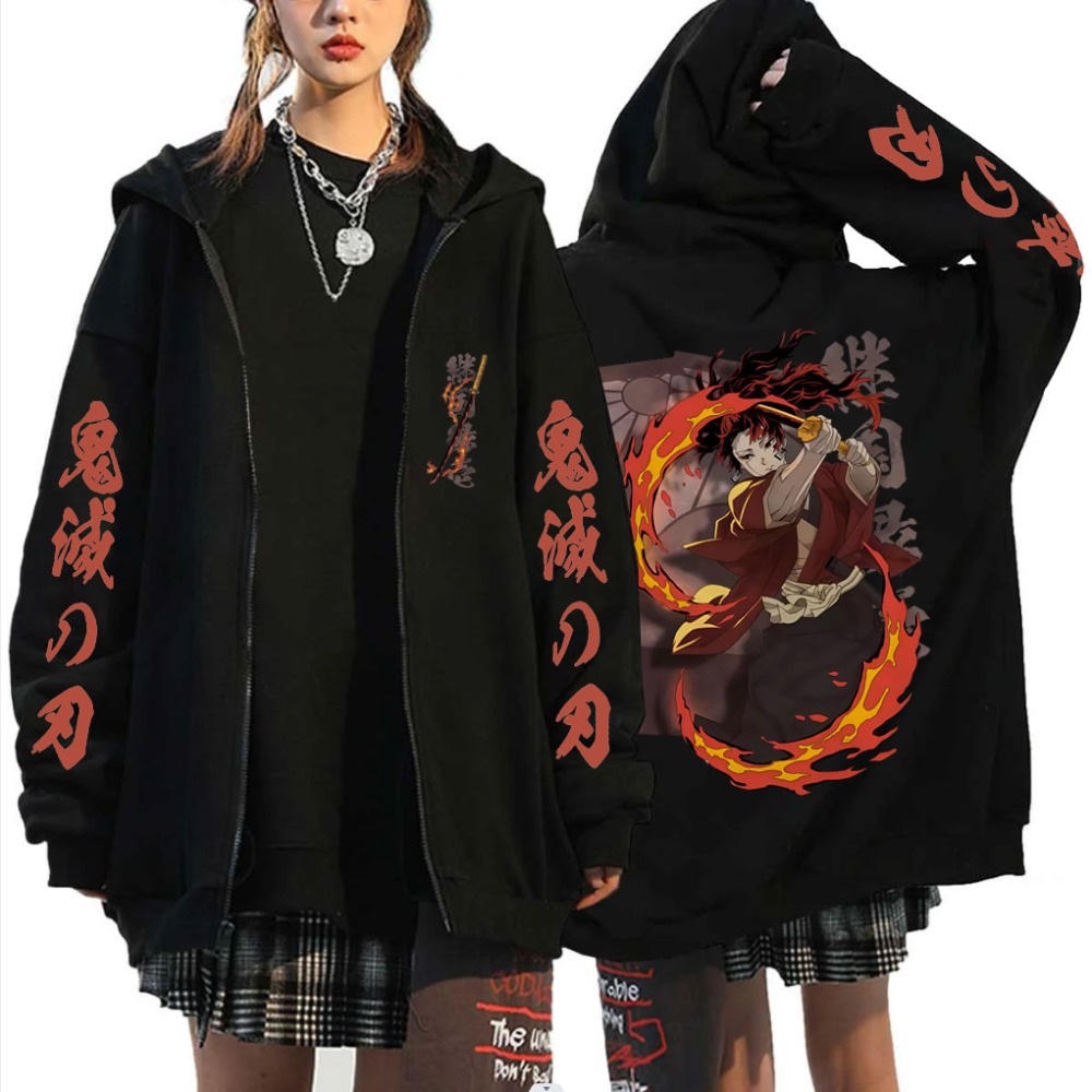 Women'S Fashion Zip Hoodie - Neue Demon Slayer Tsugikuni Yoriichi Merch