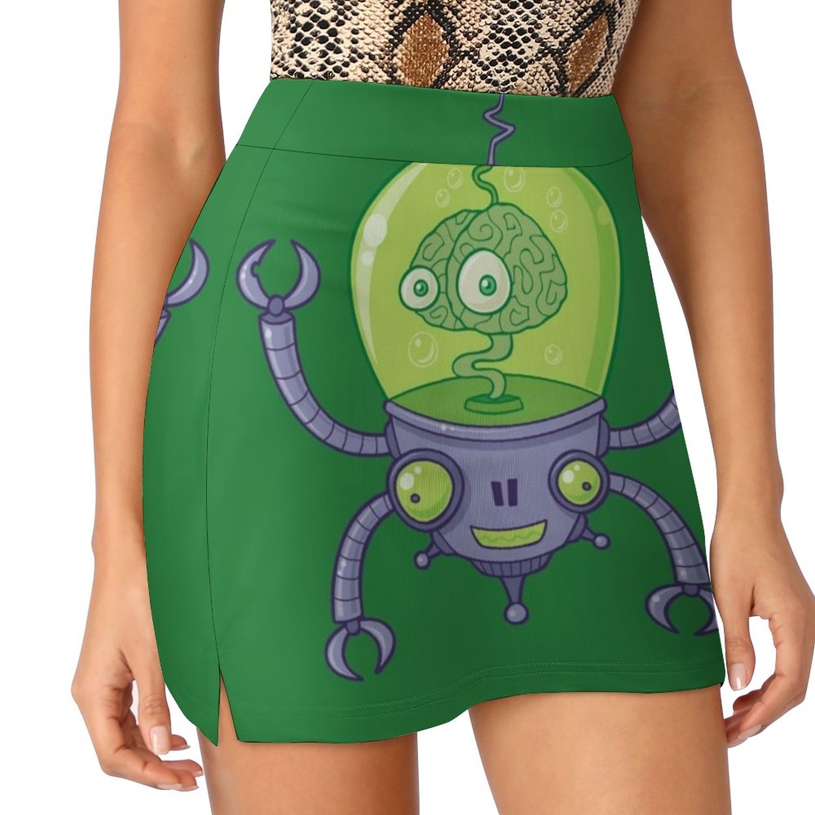 Women Fashion Vector - Brainbot Roboter mit Gehirn, koreanischer Moderock,