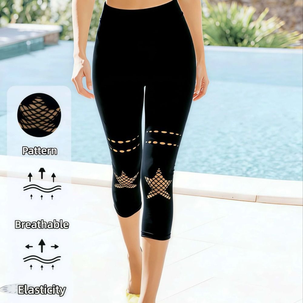 Neue Aushöhlende Damen-Netzleg – High Waist Leggings Bewertung und Preis
