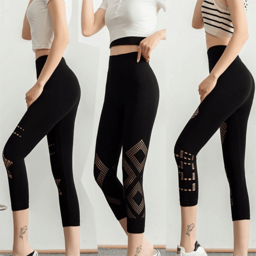Neue Aushöhlende Damen-Netzleg – High Waist Leggings Bewertung und Preis