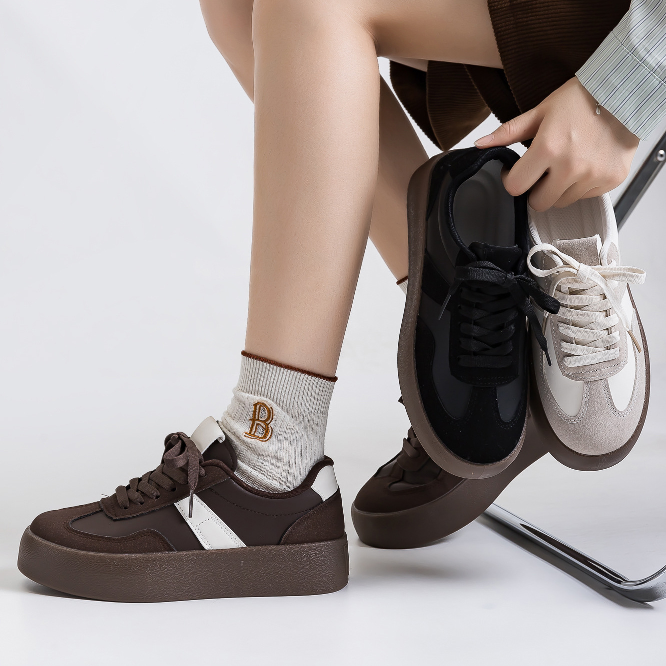 Neue dicksohlige deutsche Trai – Women Fashion Korean Bewertung und Preis