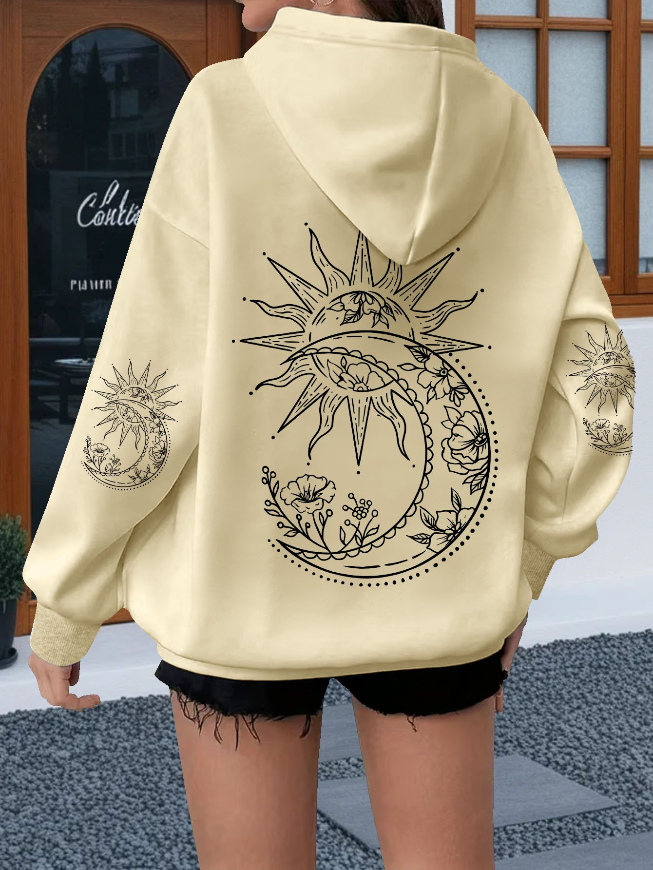 Damen-Hoodie mit Blumen- und S – Hoodie Women Oversized Bewertung und Preis
