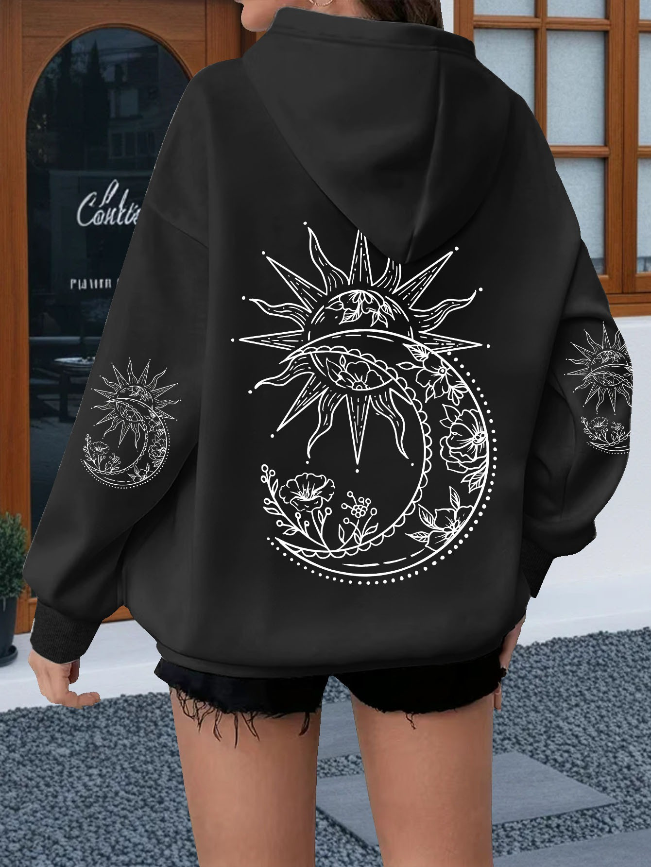 Damen-Hoodie mit Blumen- und S – Hoodie Women Oversized Bewertung und Preis