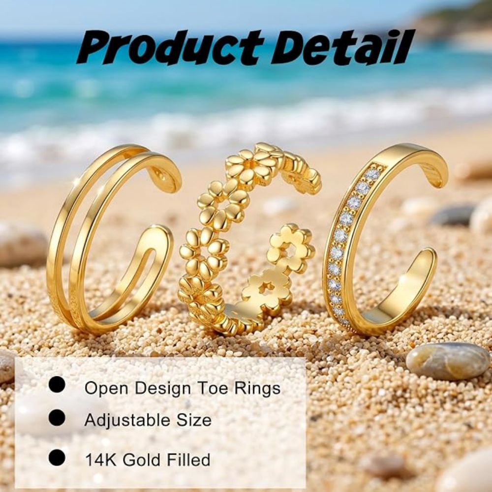 3-teiliges Gold-Ringset für Da – Women'S Fashion Rings Gold Bewertung und Preis