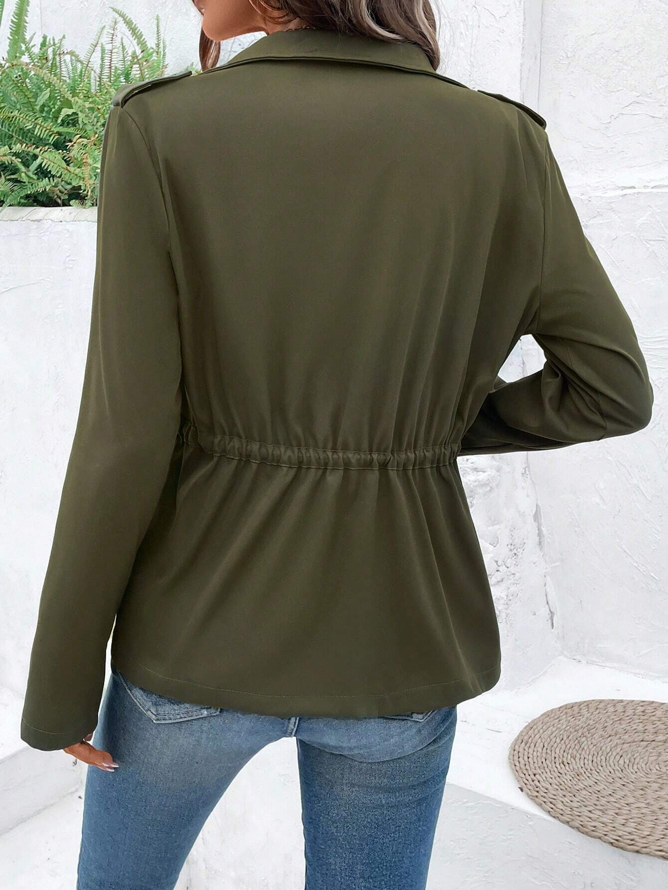 Damen Utility-Jacke mit Kordel – Women'S Fashion Utility Jacket Bewertung und Preis