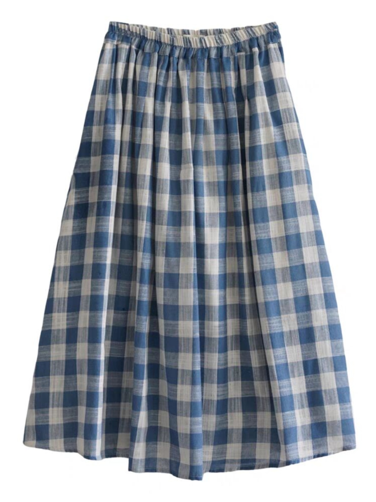 Lockerer Midi-Rock aus blauem  – Women'S Fashion Kilt Bewertung und Preis