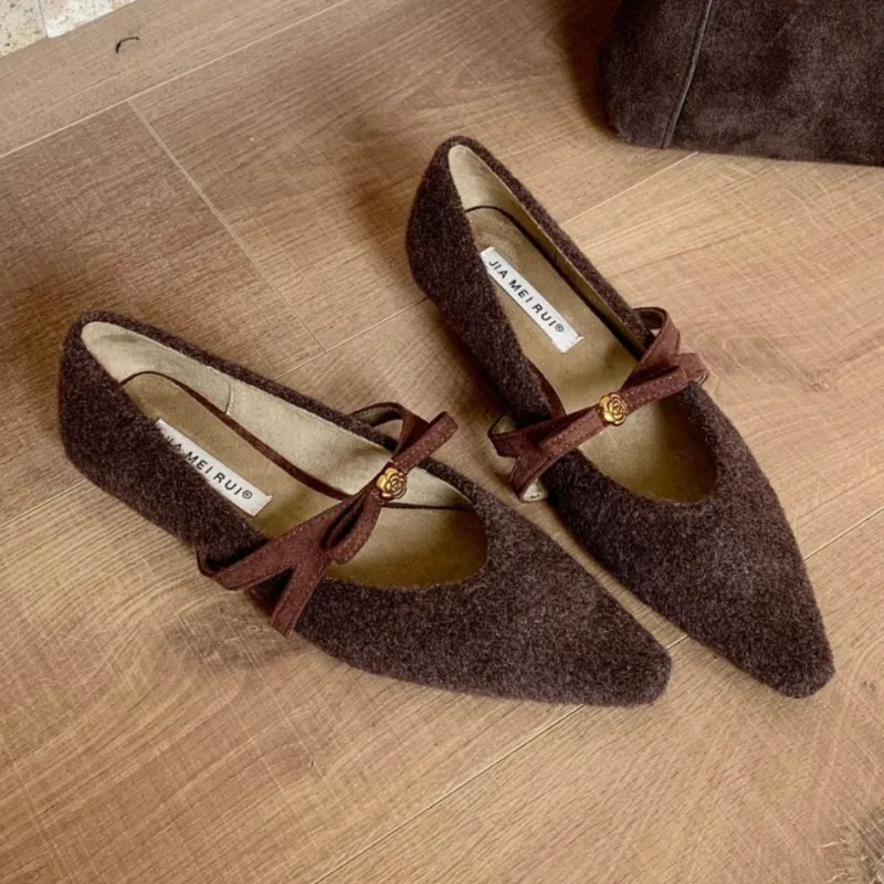 Bowknot Spitz Niedrigen Absatz – Women'S Fashion Brands Bewertung und Preis