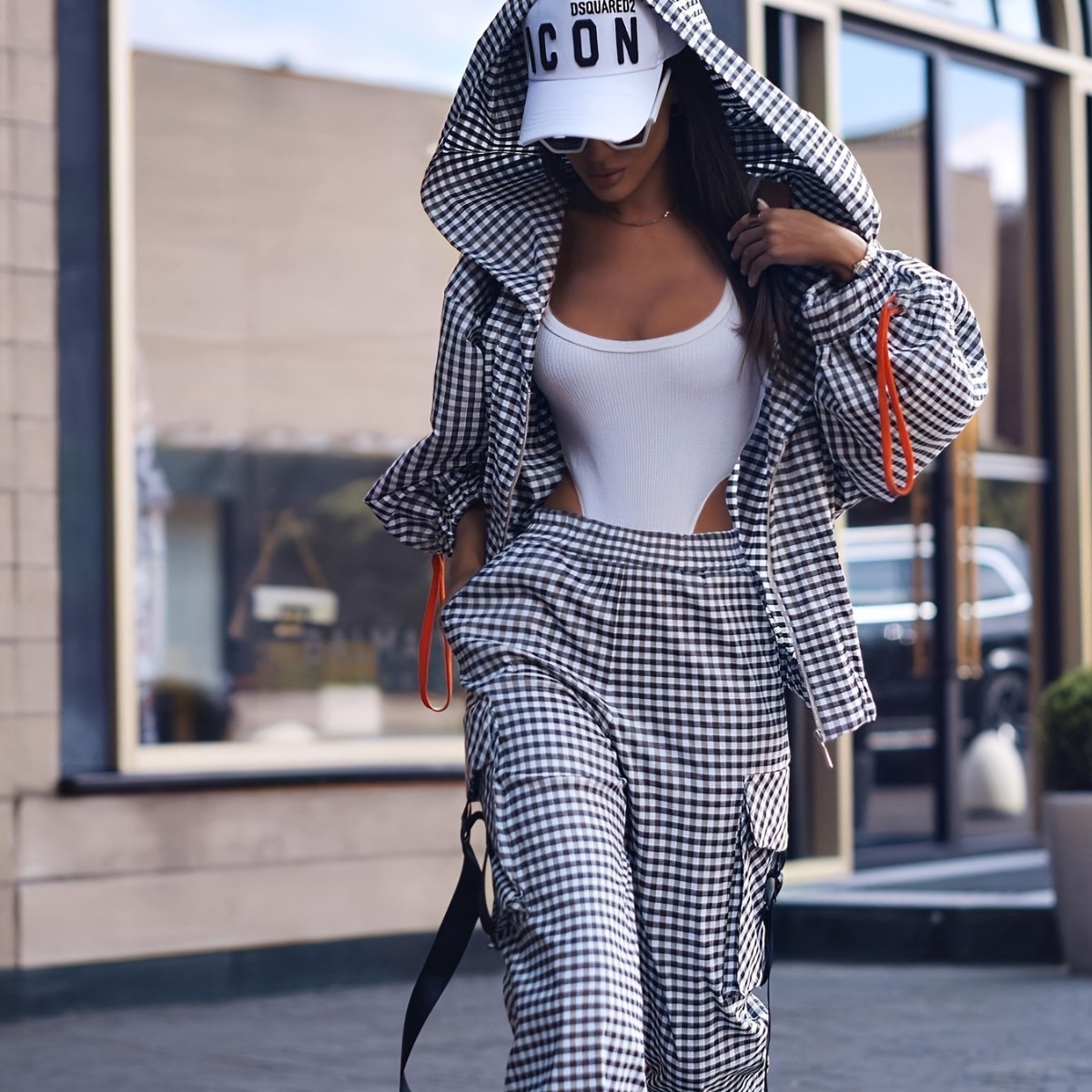 Frühling Herbst Casual Plaid P – Women'S Fashion Zip Hoodie Bewertung und Preis