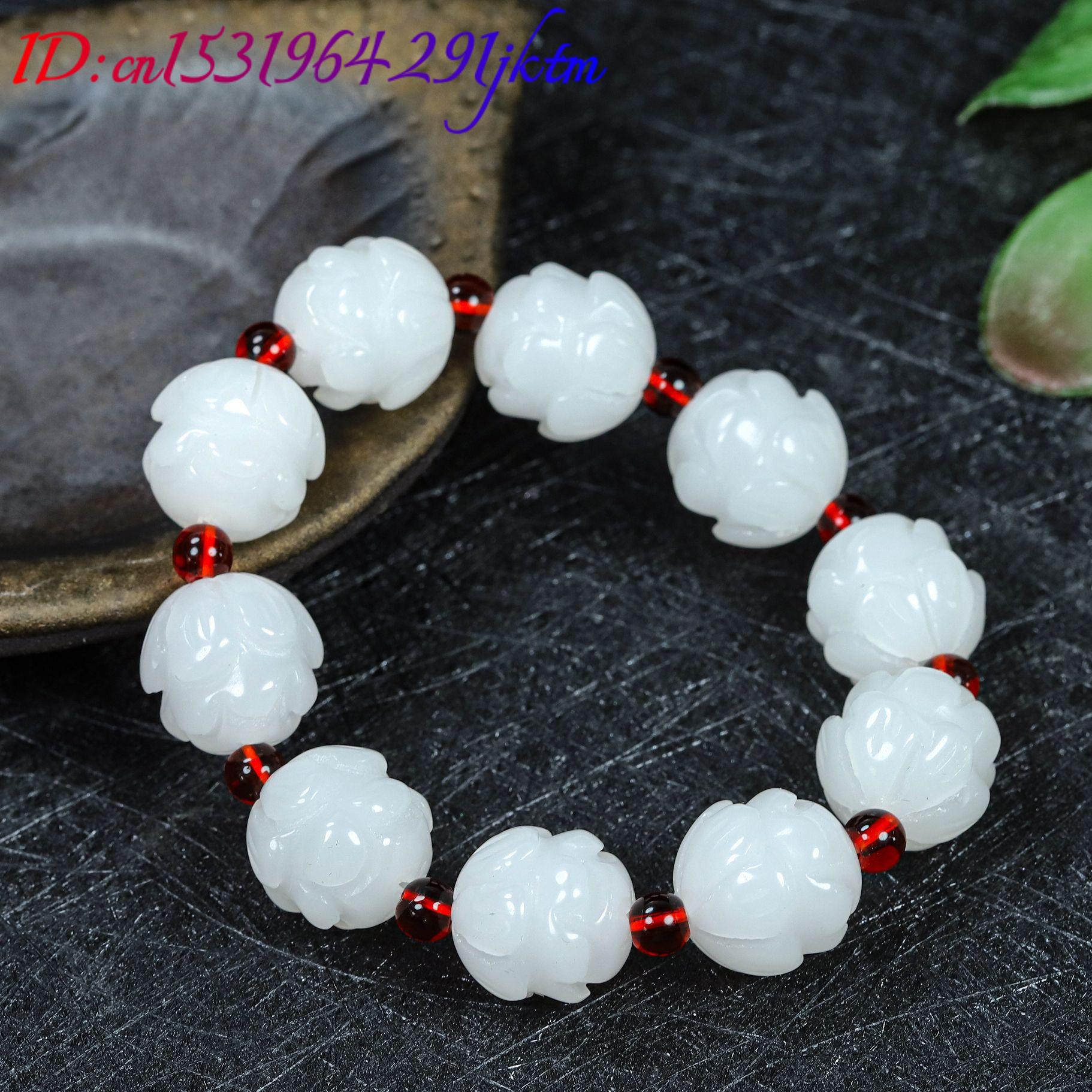 Weißes Armband aus echtem Jade – Women Fashion Designer Bewertung und Preis
