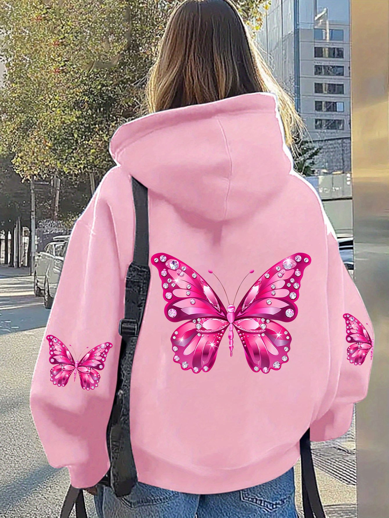 Damen-Hoodie mit Schmetterling – Hoodie Women Oversized Bewertung und Preis