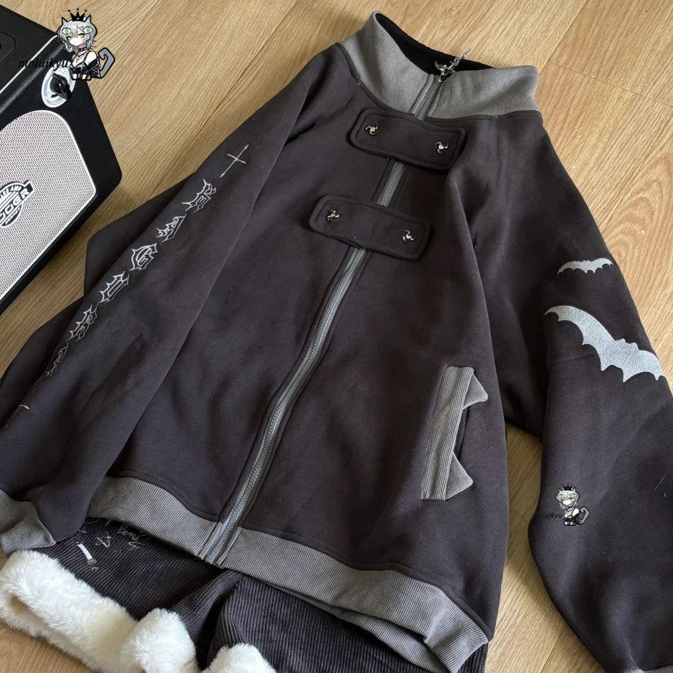 Y2K Gothic Zip-Up Hoodie für D – Hoodie Women Oversized Bewertung und Preis