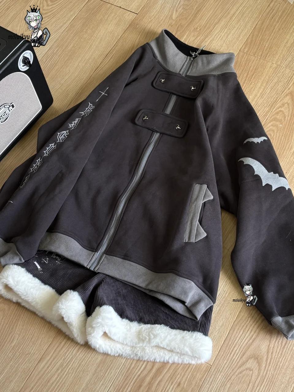 Y2K Gothic Zip-Up Hoodie für D – Hoodie Women Oversized Bewertung und Preis