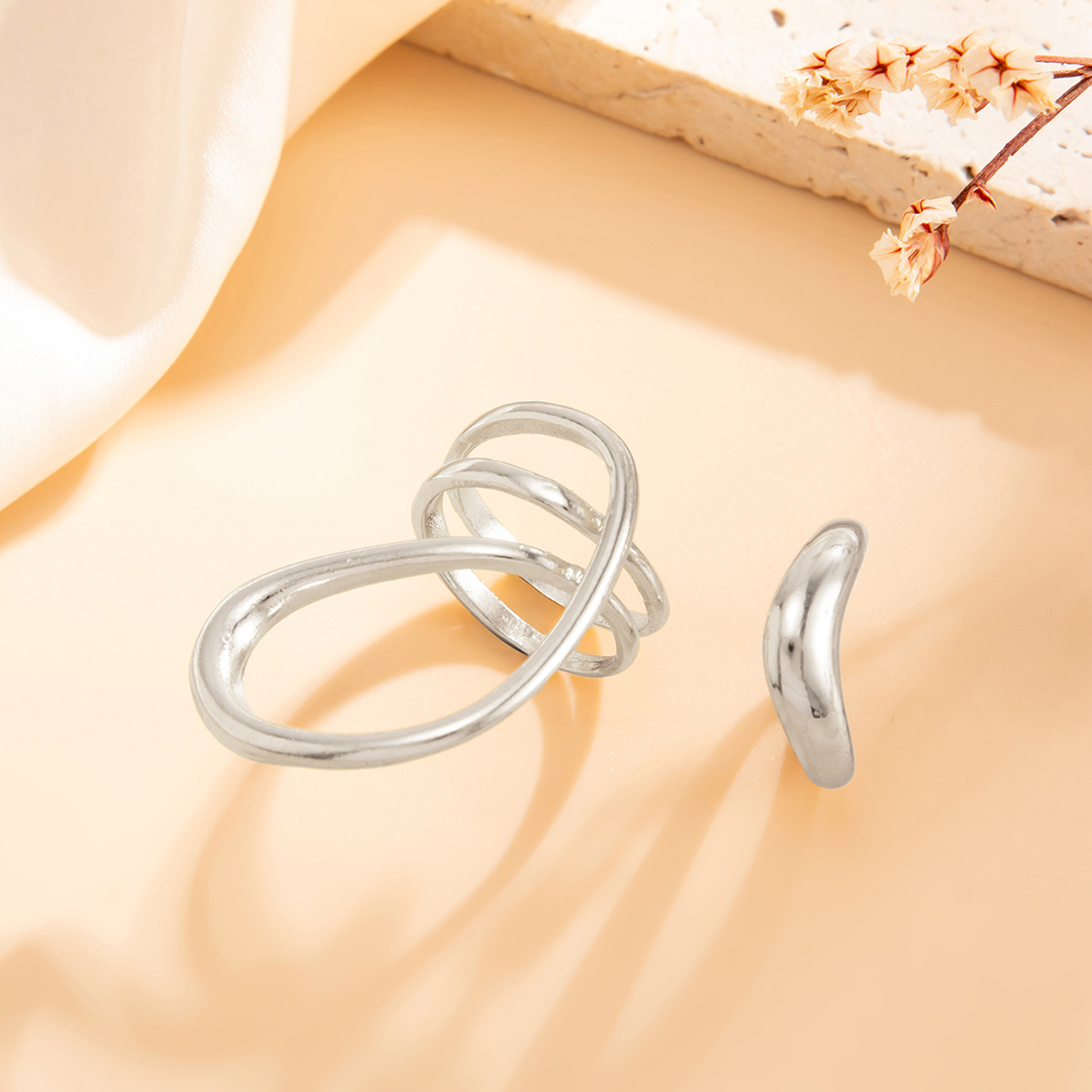 Gold Minimalistischer Unregelm – Women'S Fashion Rings Gold Bewertung und Preis