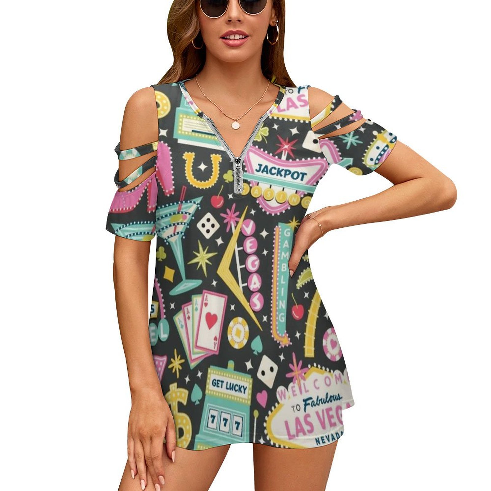 Viva Las Vegas Damen T-Shirt S – Women Fashion Vector Bewertung und Preis
