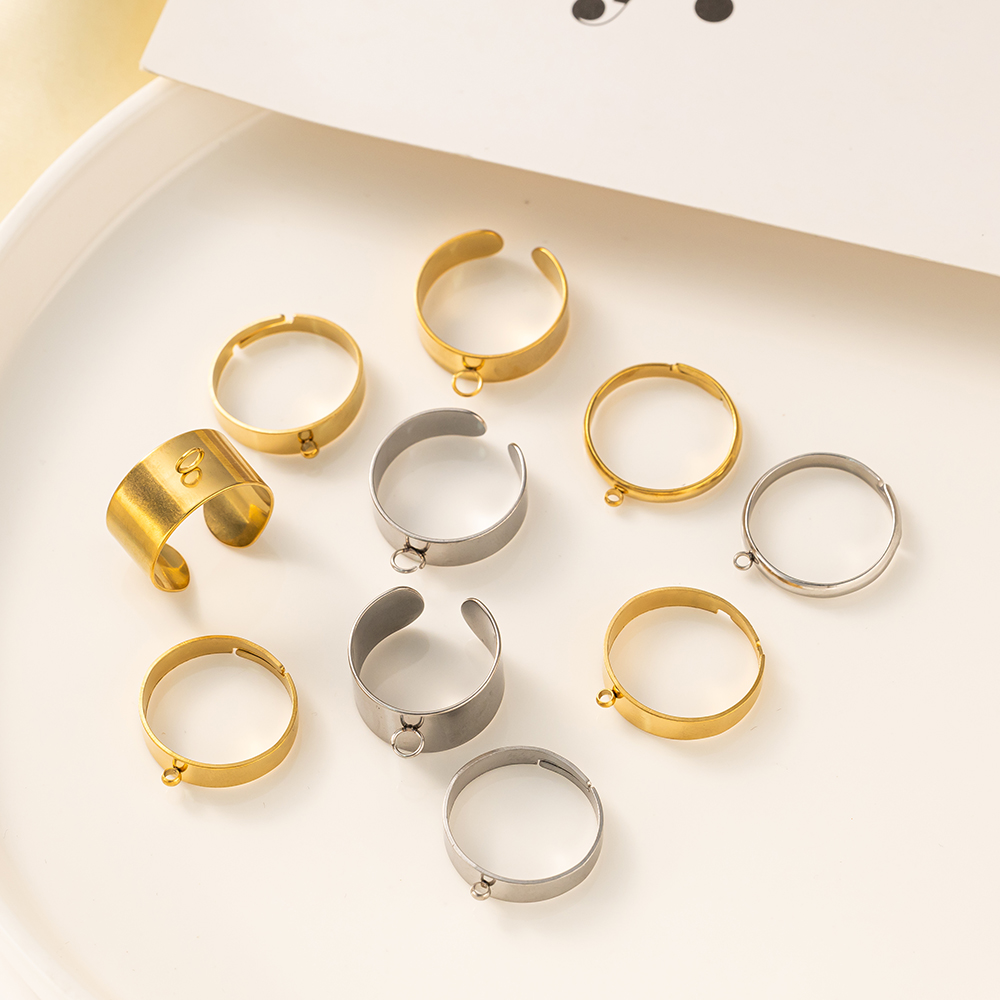 5 teile/los Edelstahl Gold Far – Women'S Fashion Rings Gold Bewertung und Preis