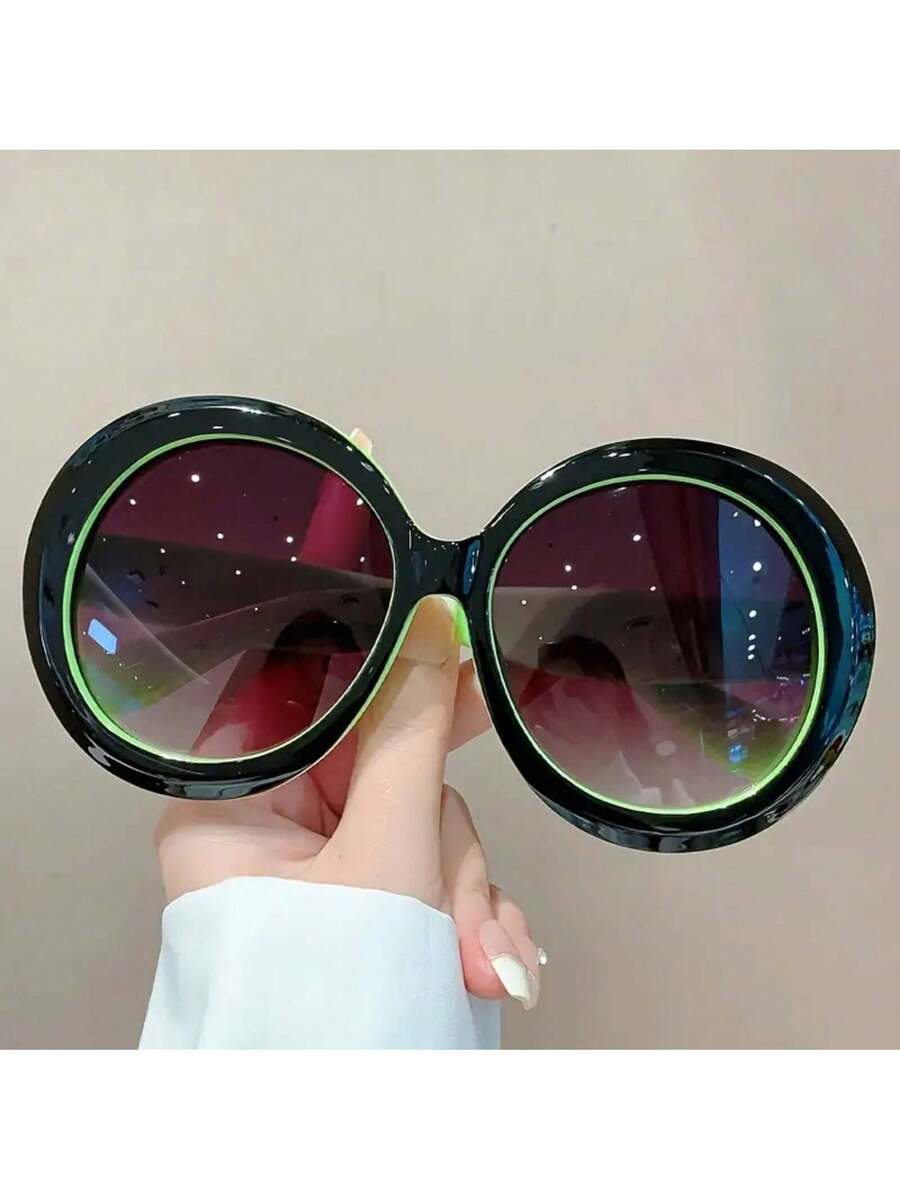 Große runde Damenbrille mit sc – Women'S Fashion Glasses Non Prescription Bewertung und Preis