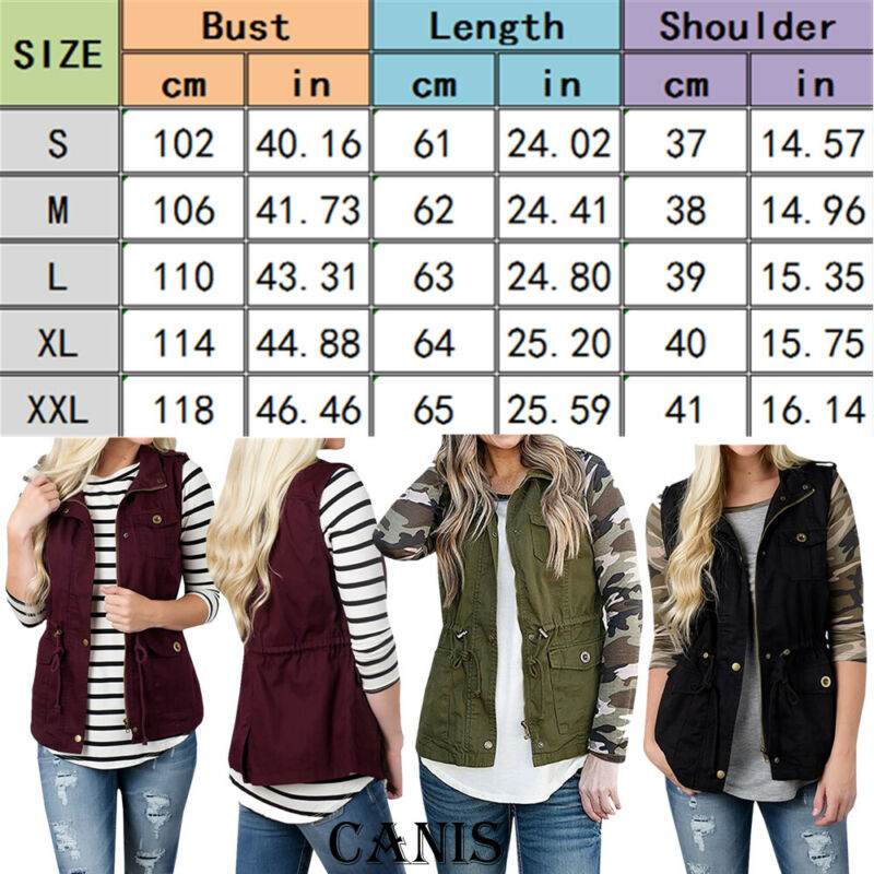 Mode Frauen Weste Olive Cargo  – Women'S Fashion Utility Jacket Bewertung und Preis