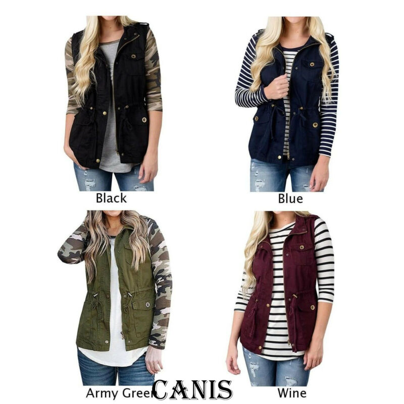 Mode Frauen Weste Olive Cargo  – Women'S Fashion Utility Jacket Bewertung und Preis