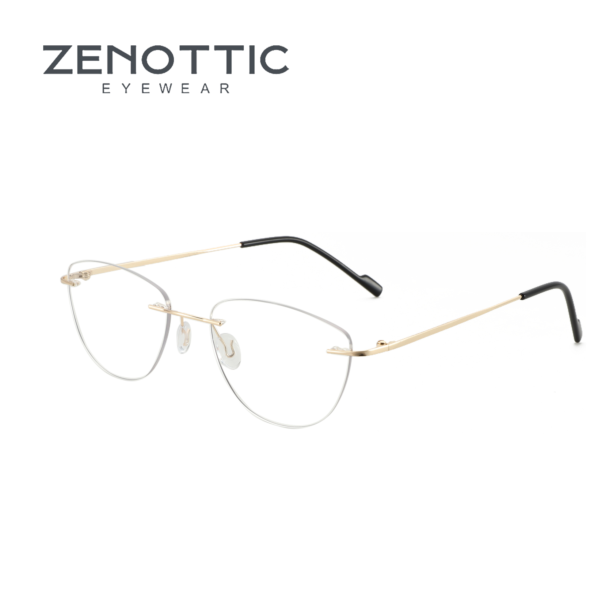 Zenottic Mode Cat Eye randlose – Women'S Fashion Glasses Non Prescription Bewertung und Preis