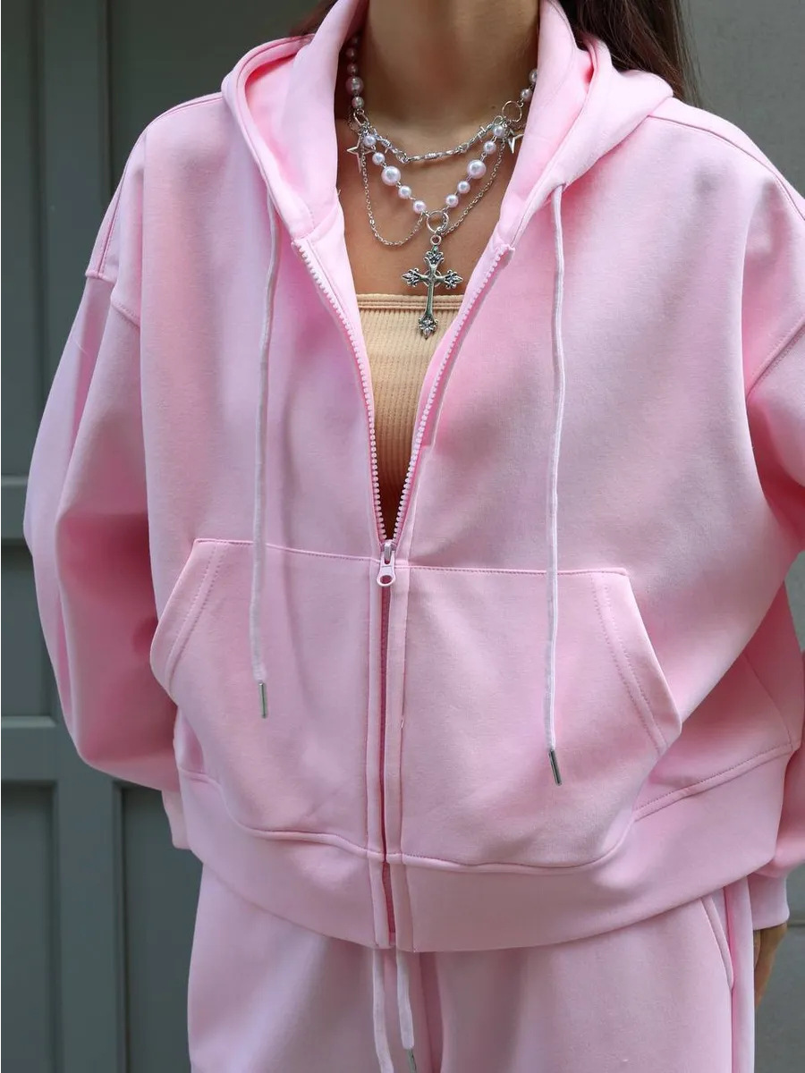 Damen 2-teiliges Loungewear-Se – Women'S Fashion Zip Hoodie Bewertung und Preis